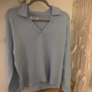 Old Navy Women's Soft Blue V-Neck Sweater